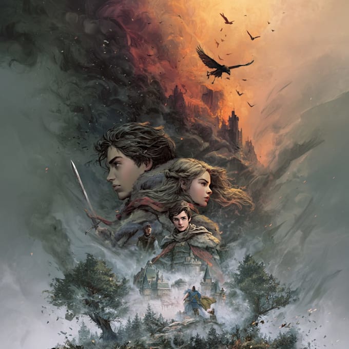 design professional fantasy book covers illustration