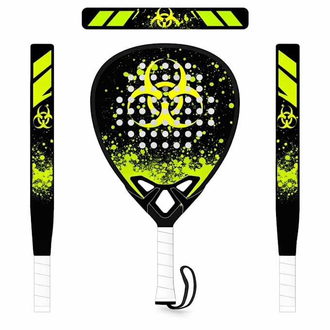 make professionally design of padel racket and pick ball