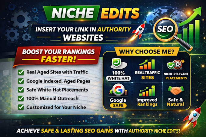 provide powerful niche edit backlinks from authority sites