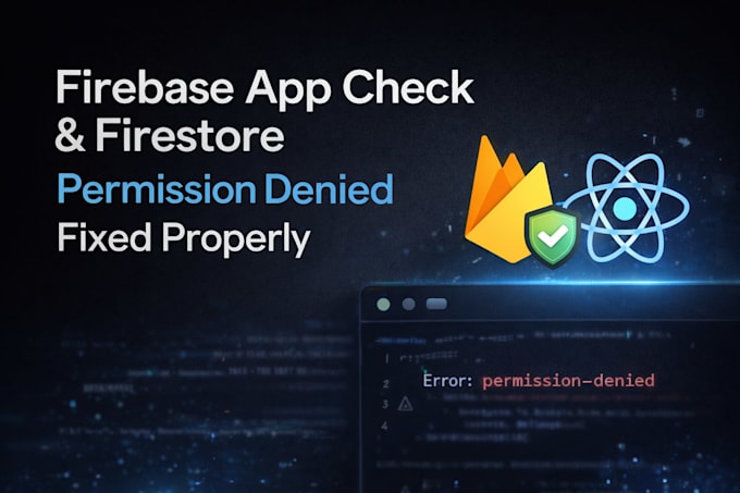 fix firebase permission denied and app check in react native