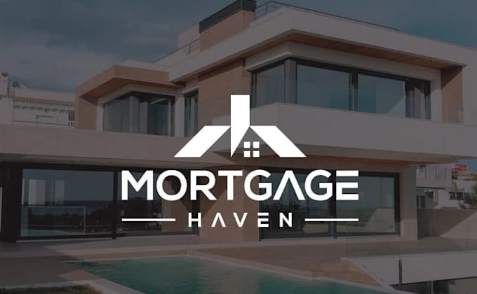 create a modern real estate, mortgage and construction logo
