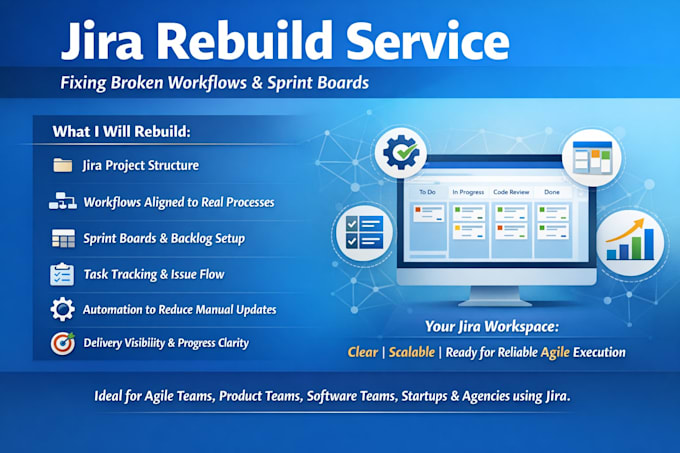 rebuild jira from scratch workflows sprint boards automation and tracking