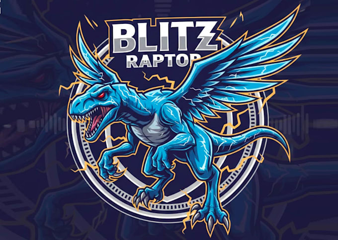 create super blitz raptor mascot logo for you with my on creativity