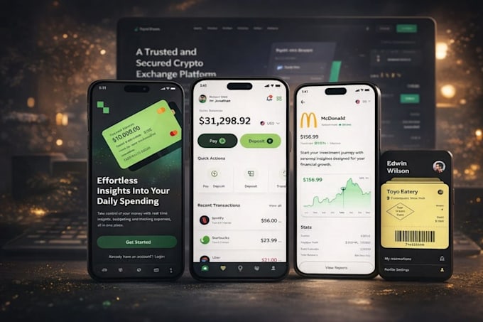 develop decentralized crypto exchange website fintech app loan app wallet bnpl