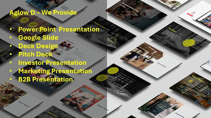 design professional pitch deck and slide presentation