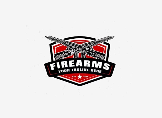 create professional and specially gun shop logo design