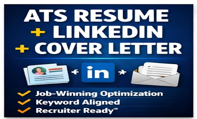 Optimize ats resume, linkedin profile and write job winning cover ...
