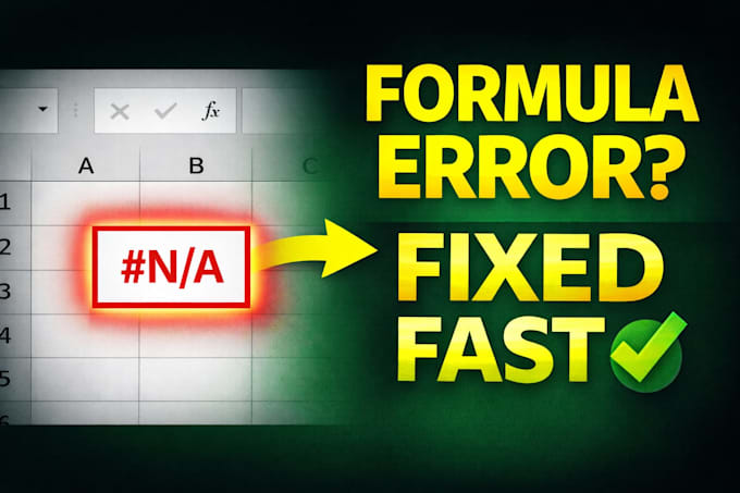 fix excel vlookup, xlookup, if formula errors fast