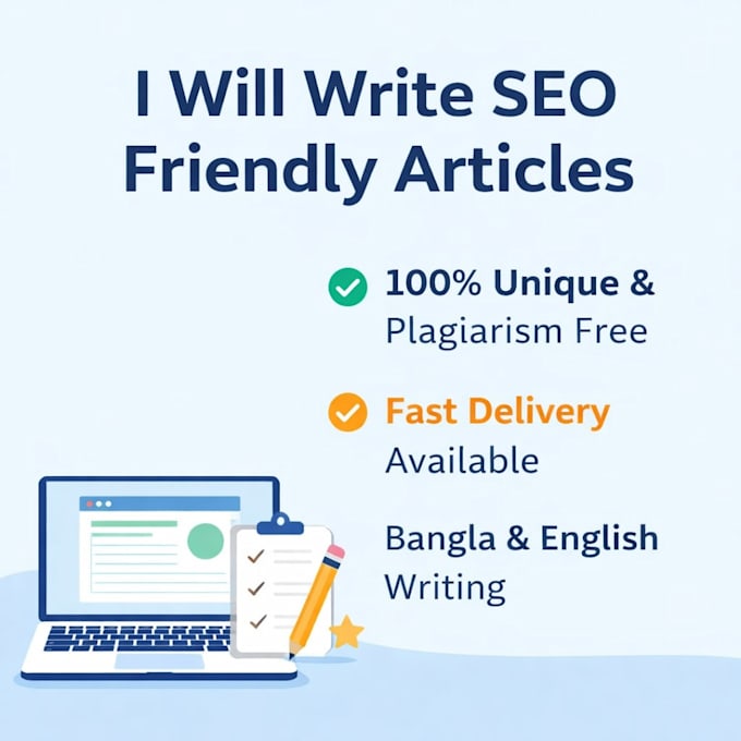 write high quality bengali articles, blogs and content