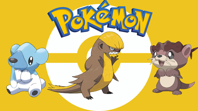 create custom pokémon,fakemon logo, pokemon branding card style artwork