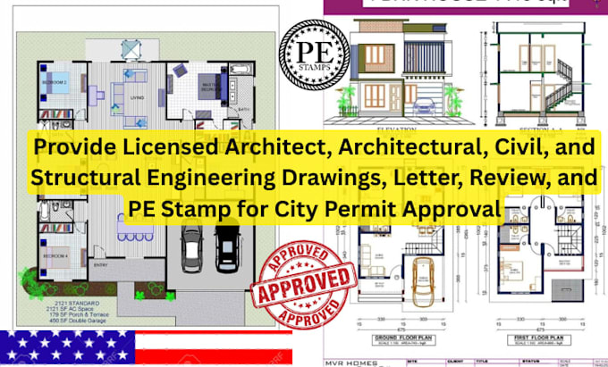 License architect structural engineering letter pe stamp across the usa ...