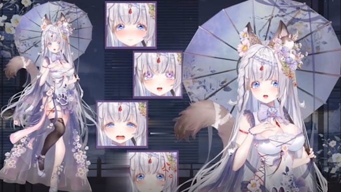 create high quality 3d vtuber vrchat avatar, rig live2d vtuber model for streams