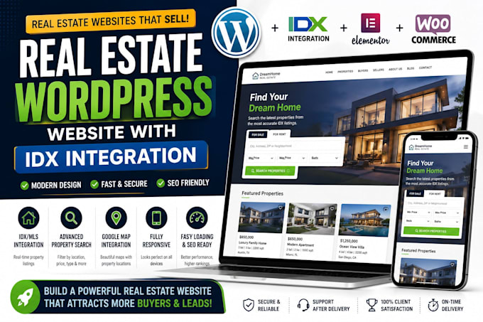 build a real estate wordpress website with idx integration