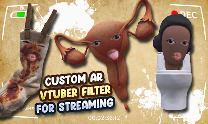 custom 3d ar vtuber filter for snap camera, lens studio in blender for stream