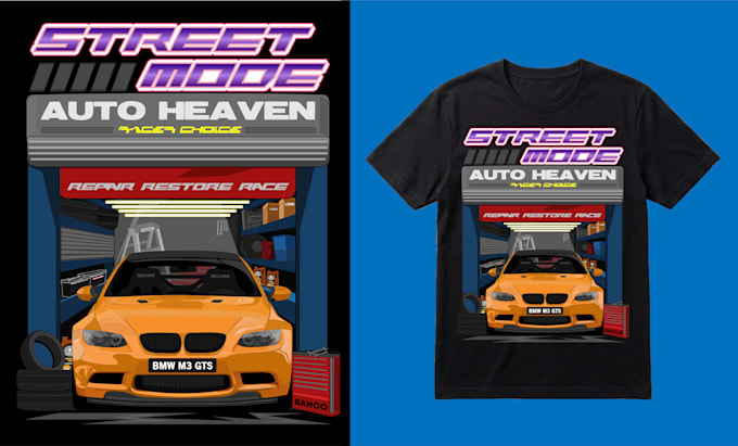 draw car vector illustration for merchandise