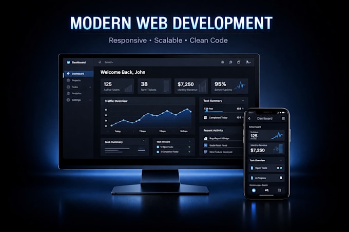 we will build a modern responsive website or web application