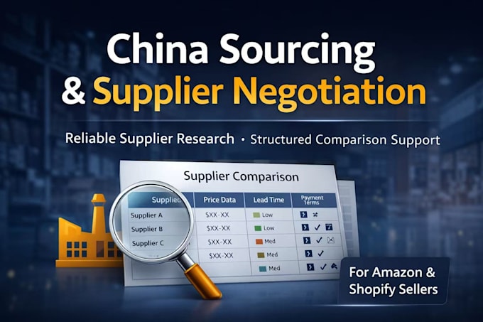 help you source and negotiate with chinese supliers