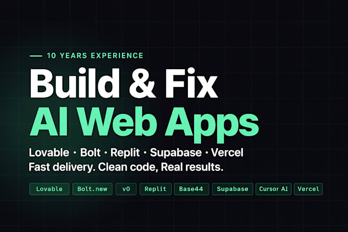 fix, deploy, integrate lovable, replit, bolt, supabase, rocket, cursor ai