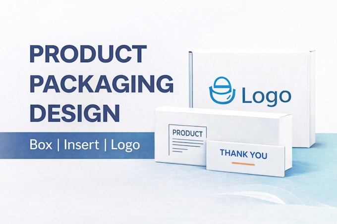 design product packaging, box and thank you card
