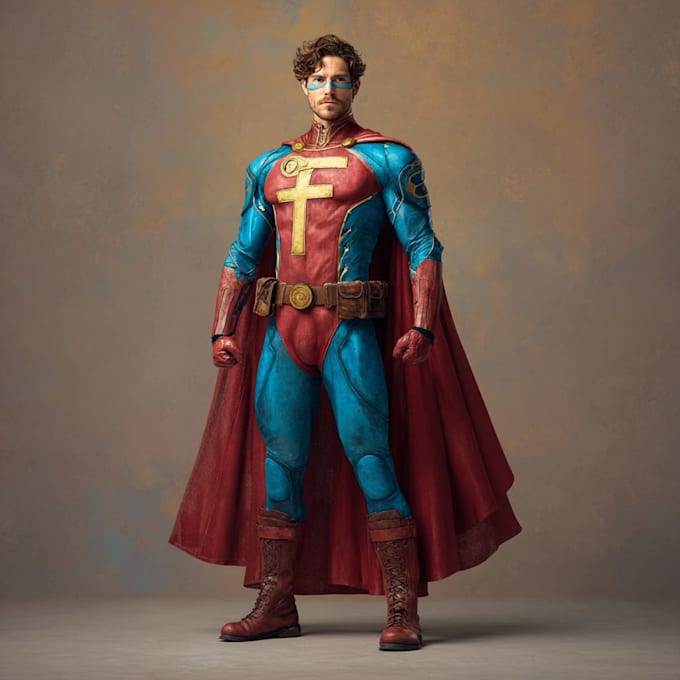 create fantasy superhero artwork