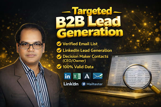 Do targeted b2b lead generation and linkedin email list building by ...