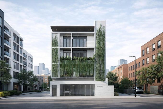 develop architectural designs with 2d drawings and 3d renderings
