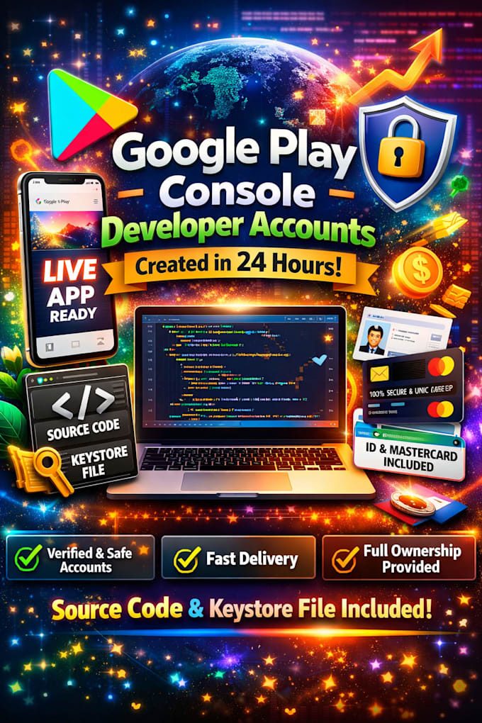 create google play console account with app