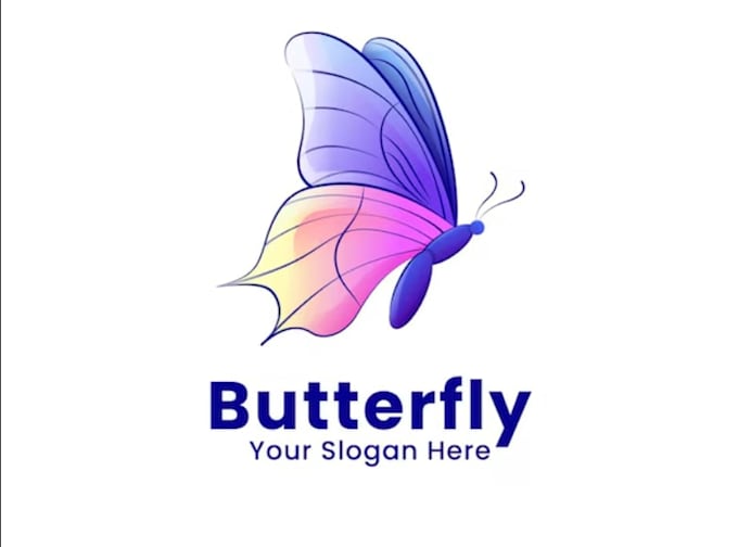 design monarch butterfly cleaning company logo