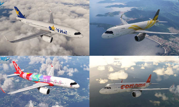 create msfs 2020 and 2024 flight simulator virtual airline liveriy for microsoft