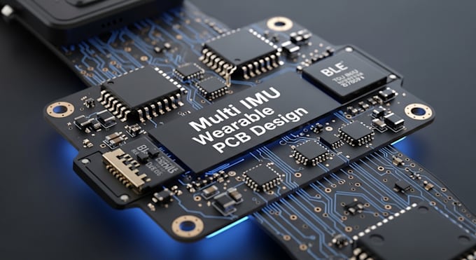 develop multi imu wearable pcb with ble, sensor fusion and motion tracking