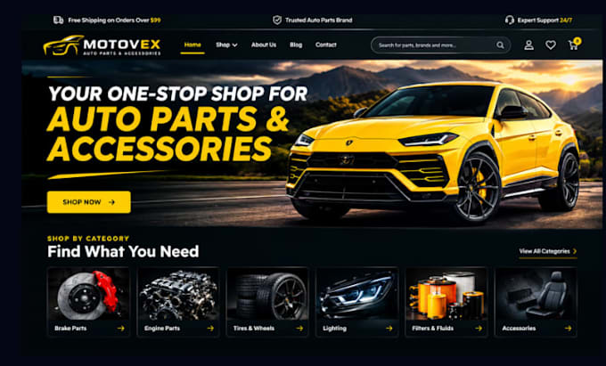 auto part website auto part store automotive website auto part shopify store