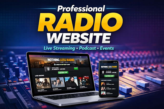 build a professional radio station website with streaming