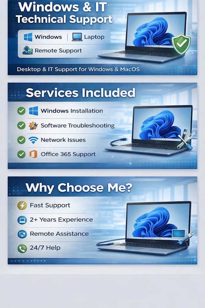 fix windows, outlook, and desktop issues remotely