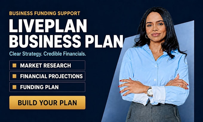 create a liveplan business plan with financial projections for funding