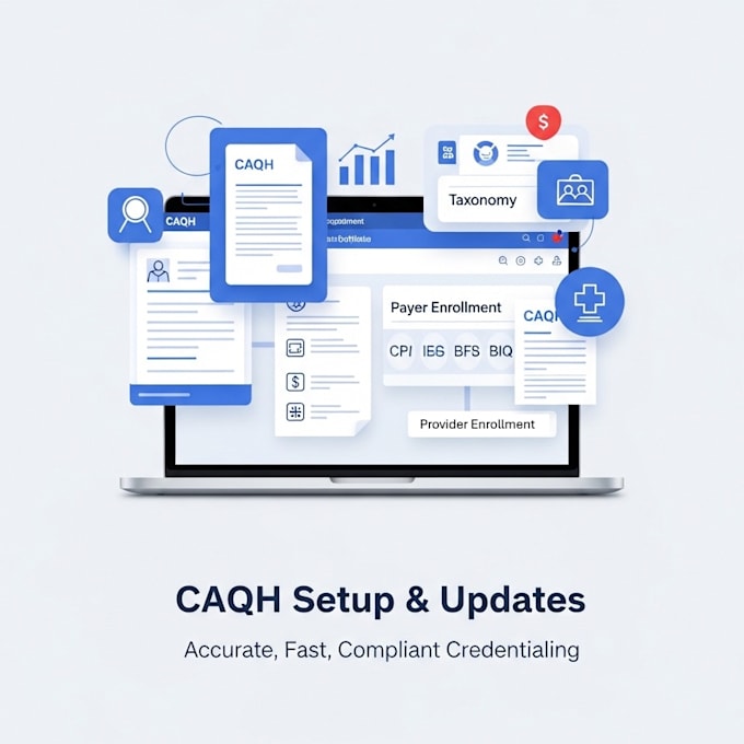 handle provider credentialing, caqh payer enrollment, and revalidation