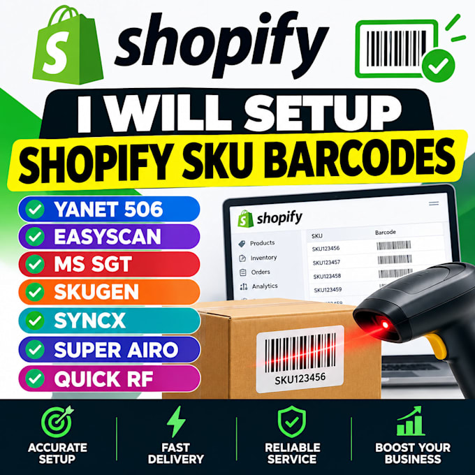 shopify sku barcodes yanet 506 easyscan ms sgt skugen syncx super airo quick rf