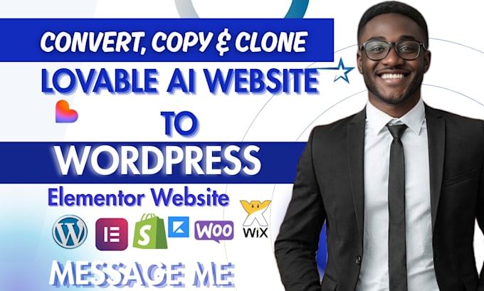 convert lovable ai to wordpress website, maintain ai website clone lovable, vibe