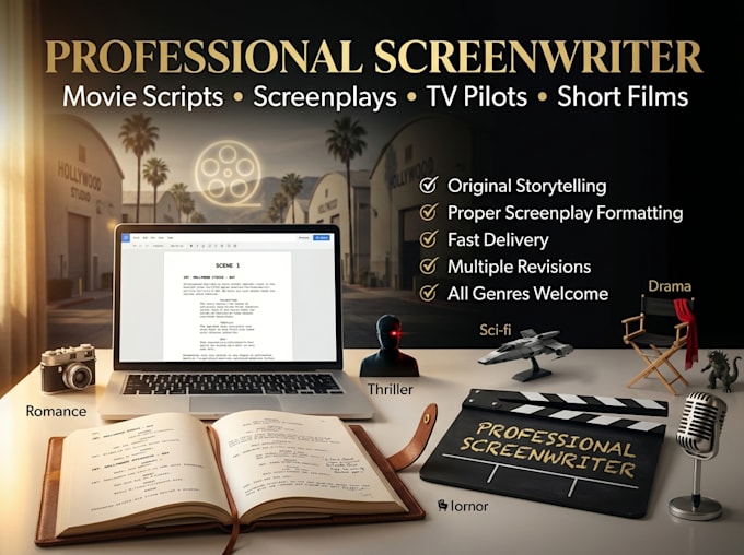 professional write movie script screenplay script writing feature film tv script
