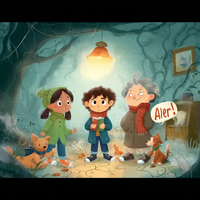 create awesome children story book illustrations