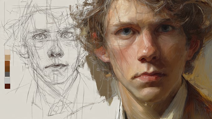 paint a realistic digital portrait