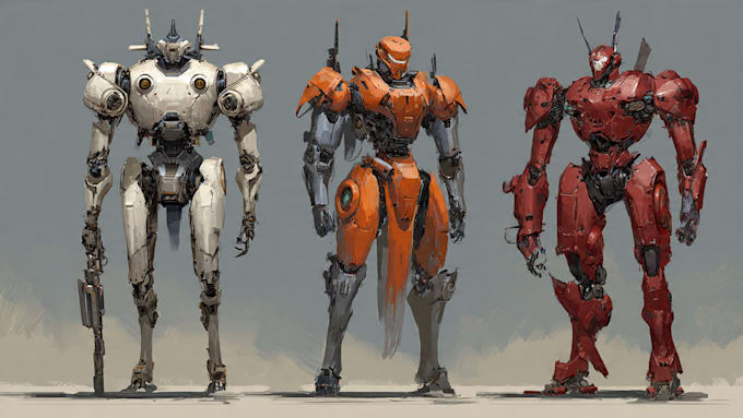 design cute robot character or mascot