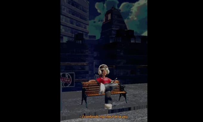 create music visualizer animation, ps2 y2k n64 retro lowpoly music animation