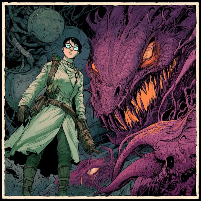 comic book illustration with comic book illustrator