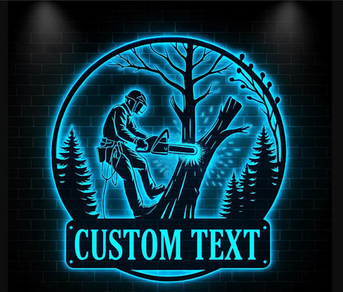 create personalized sawmill woodworking lumberjack logo