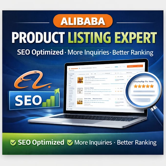 do alibaba and b2b ecommerce product listing with SEO optimization