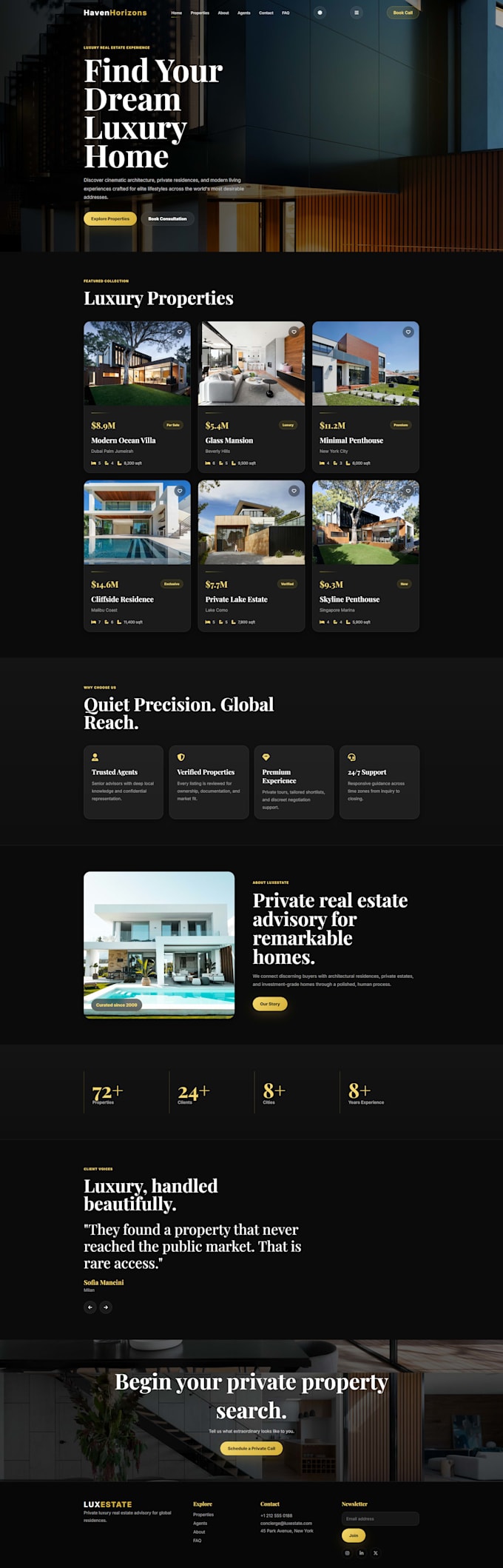 create a real estate website with better UI