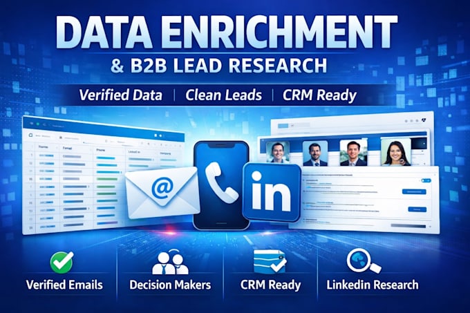 do data enrichment, b2b lead enrichment, email, contact data research