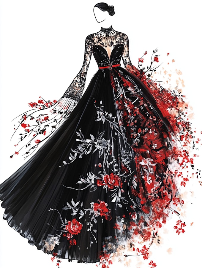 create fashion design clothes illustration