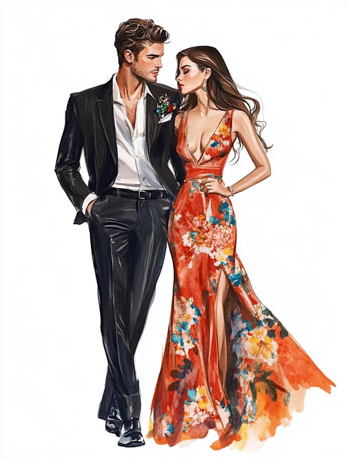 design custom fashion illustrations and outfits