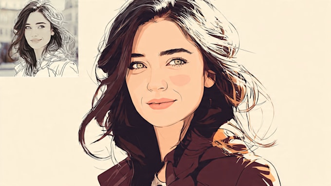 create your picture into vector portrait